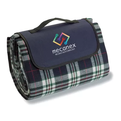 branded Folding Picnic Rug with Coloured Flap, from our range of promotional Picnic Blankets