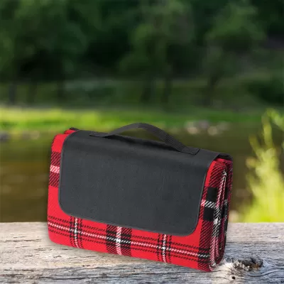 branded Folding Picnic Rug with Coloured Flap, from our range of promotional Picnic Blankets