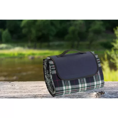 branded Folding Picnic Rug with Coloured Flap, from our range of promotional Picnic Blankets