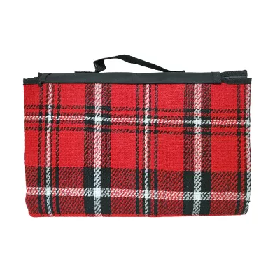 branded Folding Picnic Rug with Coloured Flap, from our range of promotional Picnic Blankets