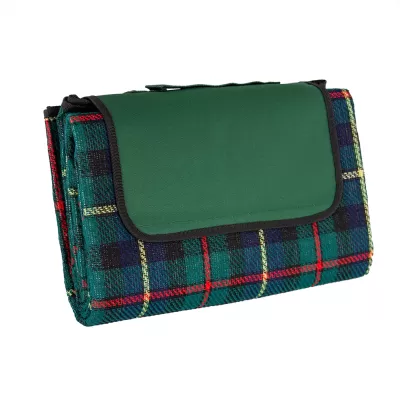 branded Folding Picnic Rug with Coloured Flap, from our range of promotional Picnic Blankets