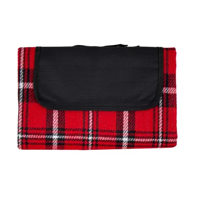 branded Folding Picnic Rug with Coloured Flap, from our range of promotional Picnic Blankets