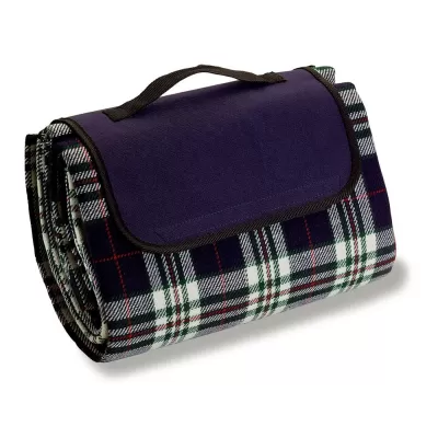branded Folding Picnic Rug with Coloured Flap, from our range of promotional Picnic Blankets