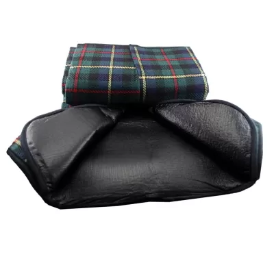 branded Folding Picnic Rug with Coloured Flap, from our range of promotional Picnic Blankets