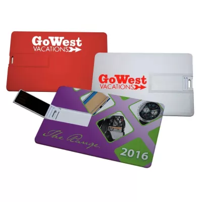 branded Superslim Credit Card USB - 4GB - Locally Stocked, from our range of promotional Flash Drives