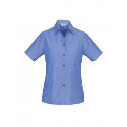 branded Ladies Wrinkle Free Chambray Short Sleeve Shirt, from our range of promotional Ladies Corporate Shirts