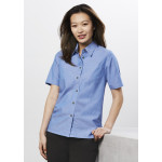 branded Ladies Wrinkle Free Chambray Short Sleeve Shirt, from our range of promotional Ladies Corporate Shirts