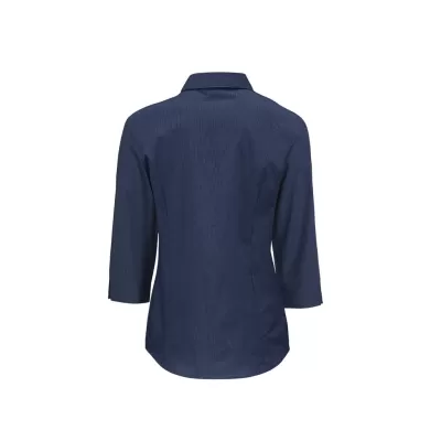 branded Ladies Micro Check 3/4 Sleeve Shirt, from our range of promotional Ladies Corporate Shirts