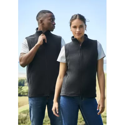 branded Ladies Plain Micro Fleece Vest, from our range of promotional Fleece Tops