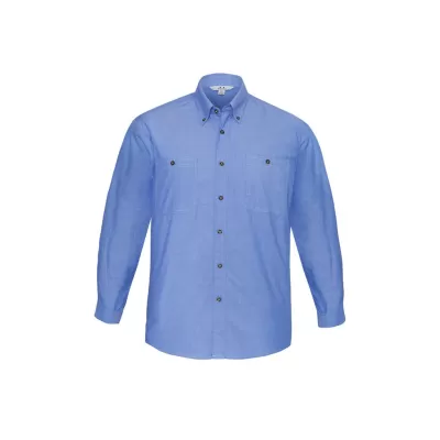 branded Mens Wrinkle Free Chambray Long Sleeve Shirt, from our range of promotional Men's Corporate Shirts