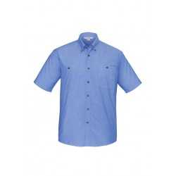 branded Mens Wrinkle Free Chambray Short Sleeve Shirt, from our range of promotional Men's Corporate Shirts