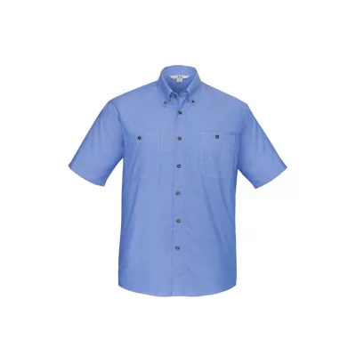 branded Mens Wrinkle Free Chambray Short Sleeve Shirt, from our range of promotional Men's Corporate Shirts
