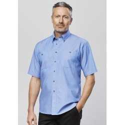 branded Mens Wrinkle Free Chambray Short Sleeve Shirt, from our range of promotional Men's Corporate Shirts