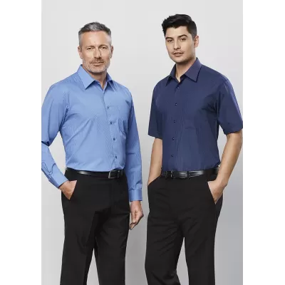branded Mens Micro Check Short Sleeve Shirt, from our range of promotional Men's Corporate Shirts