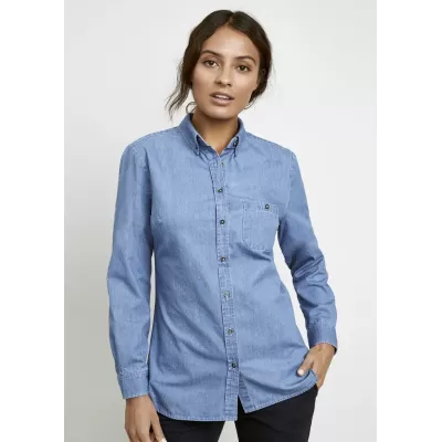branded Ladies Indie Long Sleeve Shirt, from our range of promotional Ladies Corporate Shirts