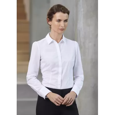 branded Ladies Euro Long Sleeve Shirt, from our range of promotional Ladies Corporate Shirts