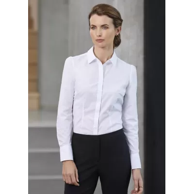 branded Ladies Euro Long Sleeve Shirt, from our range of promotional Ladies Corporate Shirts