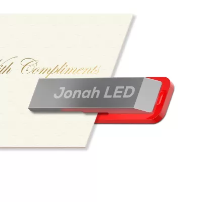 branded Jonah LED Clip Flash Drive 4GB - 64GB (USB2.0), from our range of promotional Flash Drives