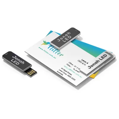 branded Jonah LED Clip Flash Drive 4GB - 64GB (USB2.0), from our range of promotional Flash Drives