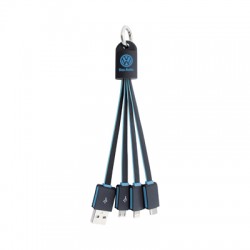 branded Parma 3n1 Light Up Charge Cable - 15 cm, from our range of promotional USB Hubs & Cables