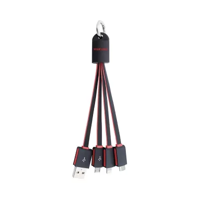 branded Parma 3n1 Light Up Charge Cable - 15 cm, from our range of promotional USB Hubs & Cables