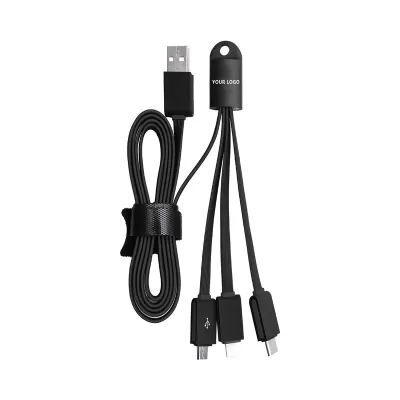 branded Parma 3n1 Light Up Charge Cable - 100 cm, from our range of promotional USB Hubs & Cables