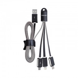 branded Parma 3n1 Light Up Charge Cable - 100 cm, from our range of promotional USB Hubs & Cables