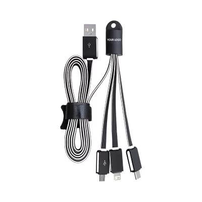 branded Parma 3n1 Light Up Charge Cable - 100 cm, from our range of promotional USB Hubs & Cables