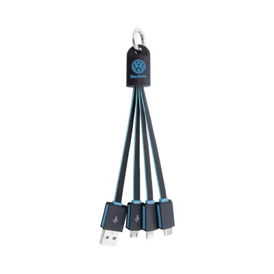 branded Parma 3n1 Light Up Charge Cable - 100 cm, from our range of promotional USB Hubs & Cables
