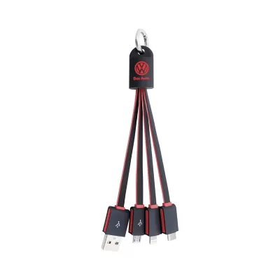 branded Parma 3n1 Light Up Charge Cable - 100 cm, from our range of promotional USB Hubs & Cables