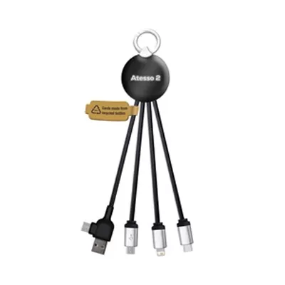 branded Atesso II LED Charge Cable, from our range of promotional USB Hubs & Cables