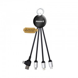 branded Atesso II LED Charge Cable, from our range of promotional USB Hubs & Cables