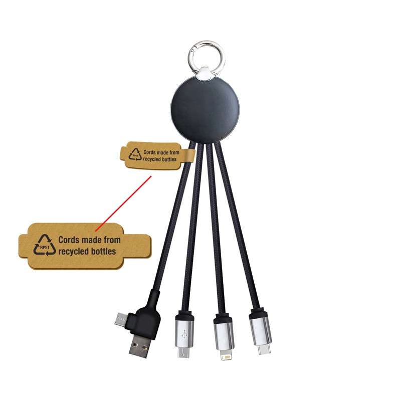 branded Atesso II LED Charge Cable, from our range of promotional USB Hubs & Cables