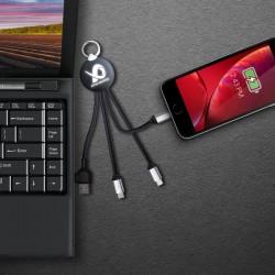branded Atesso II LED Charge Cable, from our range of promotional USB Hubs & Cables