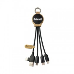branded Sabre II LED Charge Cable, from our range of promotional USB Hubs & Cables