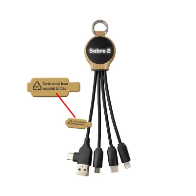 branded Sabre II LED Charge Cable, from our range of promotional USB Hubs & Cables