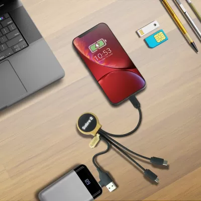branded Sabre II LED Charge Cable, from our range of promotional USB Hubs & Cables