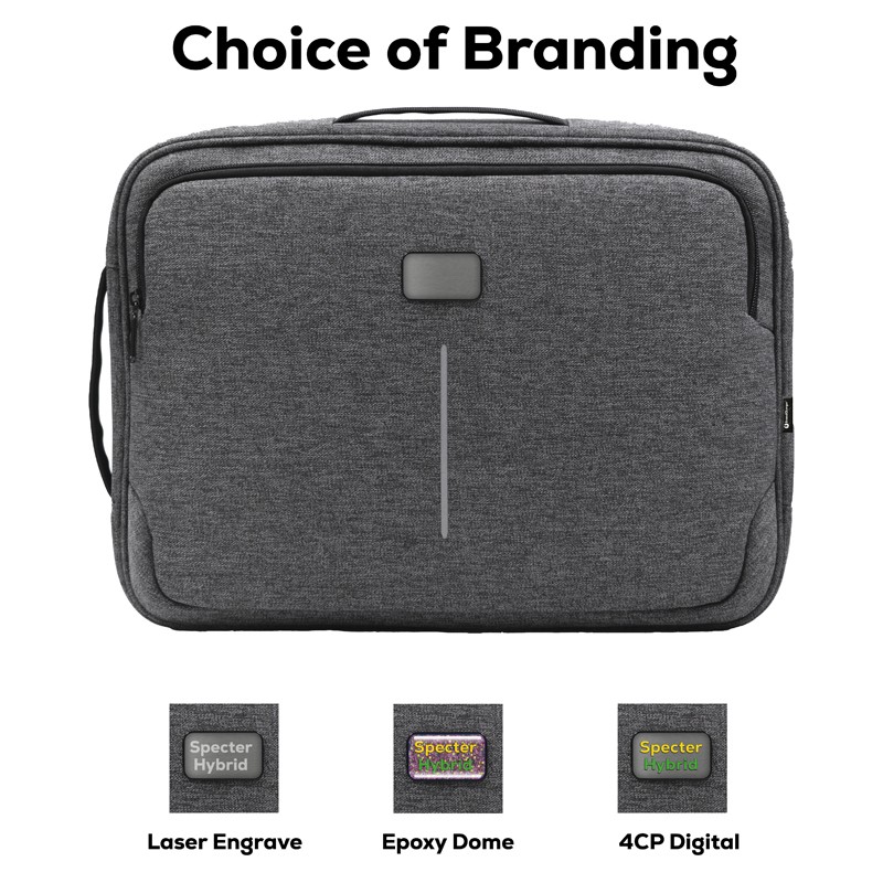 branded Specter Hybrid, from our range of promotional Laptop Bags & Computer Backpacks