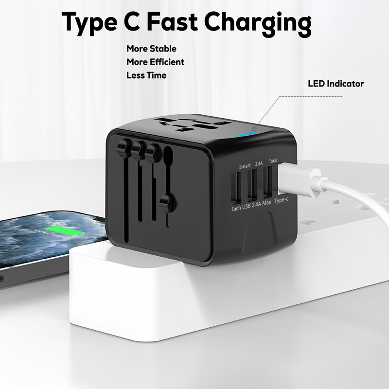 branded Matera USB Type-C Travel Adaptor , from our range of promotional Travel Accessories