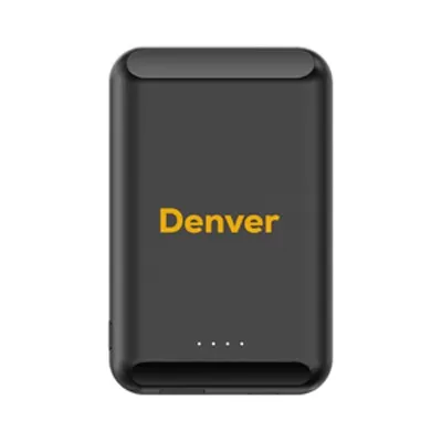 branded Denver Magnetic Wireless Power Bank - 15 Watt, from our range of promotional Power Banks