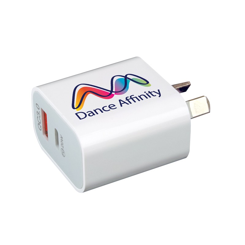 branded Alba 20W Quick Charge 3.0 Wall Charger, from our range of promotional Phone & Tablet Chargers