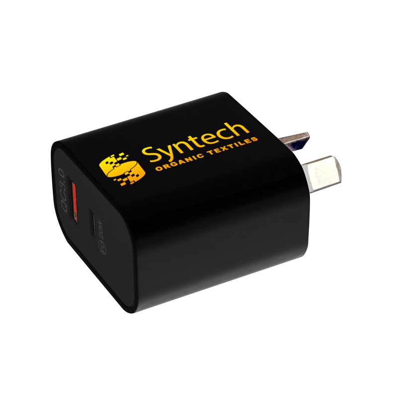 branded Alba 20W Quick Charge 3.0 Wall Charger, from our range of promotional Phone & Tablet Chargers