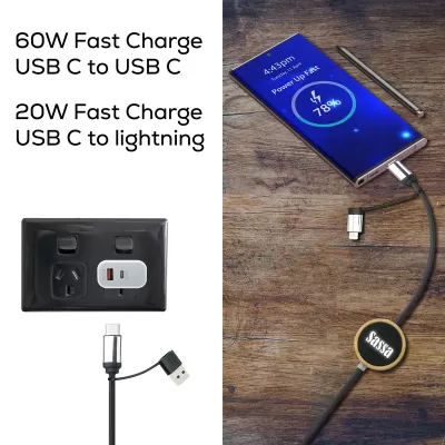 branded Vinci LED Data Charge Cable, from our range of promotional USB Hubs & Cables