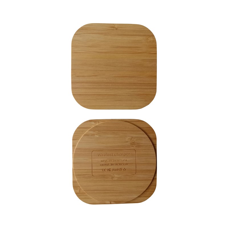 branded Nelson Wireless Bamboo Fast Charger (10 Watt), from our range of promotional Phone & Tablet Chargers