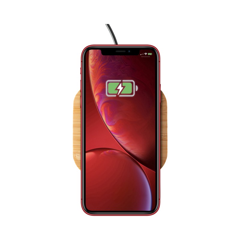 branded Nelson Wireless Bamboo Fast Charger (15 Watt), from our range of promotional Phone & Tablet Chargers