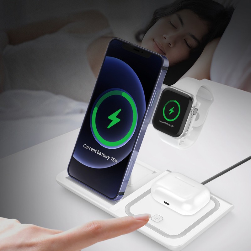 branded Camden 3n1 Fast Wireless Charger (without Adapter), from our range of promotional Phone & Tablet Chargers