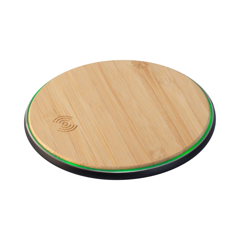 branded Danby Bamboo Wireless Fast 10W Charger , from our range of promotional Phone & Tablet Chargers
