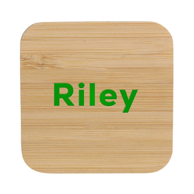 branded Riley Magnetic Bamboo Charger, from our range of promotional Phone & Tablet Chargers
