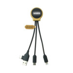 branded Sabre LED Charge Cable, from our range of promotional USB Hubs &amp; Cables