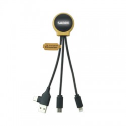 branded Sabre LED Charge Cable, from our range of promotional USB Hubs & Cables